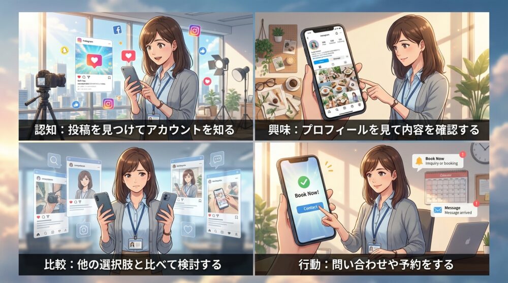 認知から行動までの4ステップを理解しておく