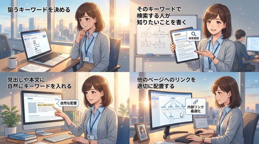 SEO対策：検索結果で見つけてもらえる状態を作る